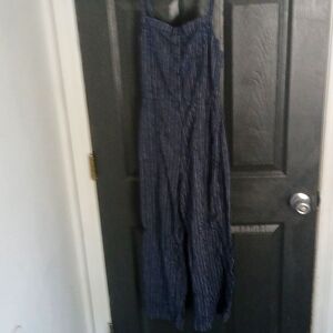 Blue striped jumpsuit